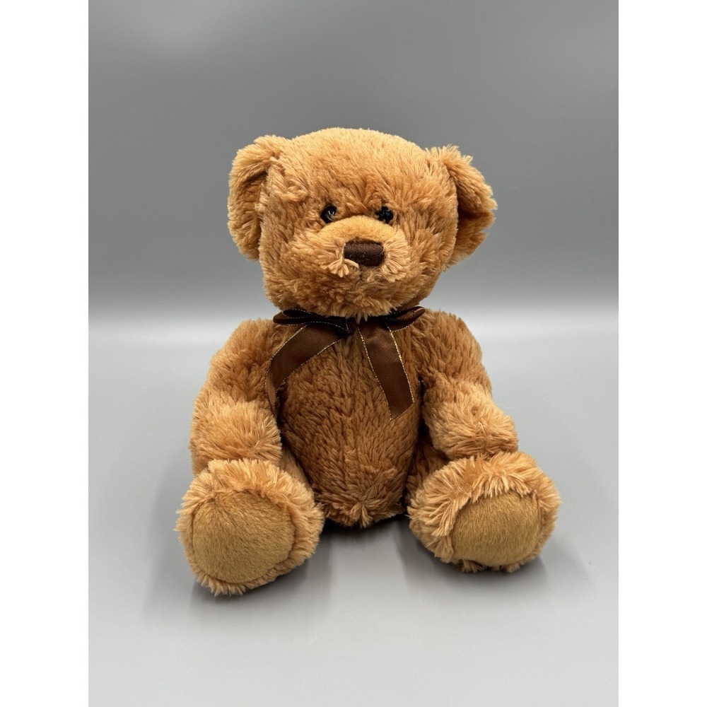 Steven Smith Brown Plush Teddy Bear Plush 10" Stuffed Animal W/ Ribbon Bow